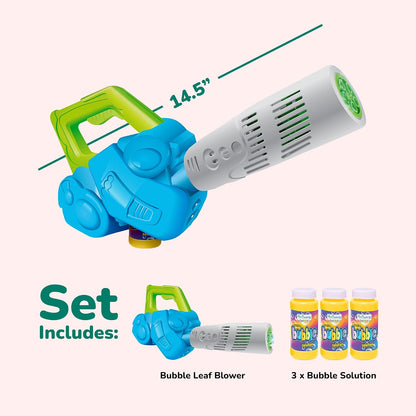 ArtCreativity Bubble Leaf Blower with 3 Refill Solutions, Outdoor Bubble Toys for Toddlers 1-3, 2 Year Old Boy Birthday Gift, Christmas Toddler Toys for Boys, Bubble Machine for Kids