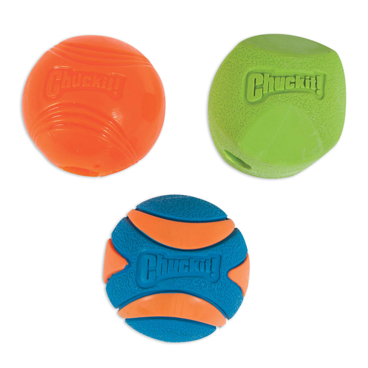 Chuckit! Ultra and Rugged Dog Balls, High-Bounce Fetch, Medium, Set of 3