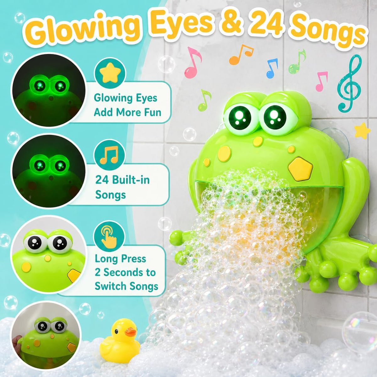 Frog Musical Bath Bubble Machine for Toddlers