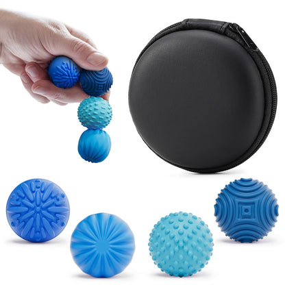 Silicone Magnetic Balls Fidget Toys for Adults & Teens,4PCS Stress Relief Sensory Toys for Autism ADHD Anxiety,Fun Textures Gadgets,Office Desk Toy,Stocking Stuffers for Women Men Teen Gift