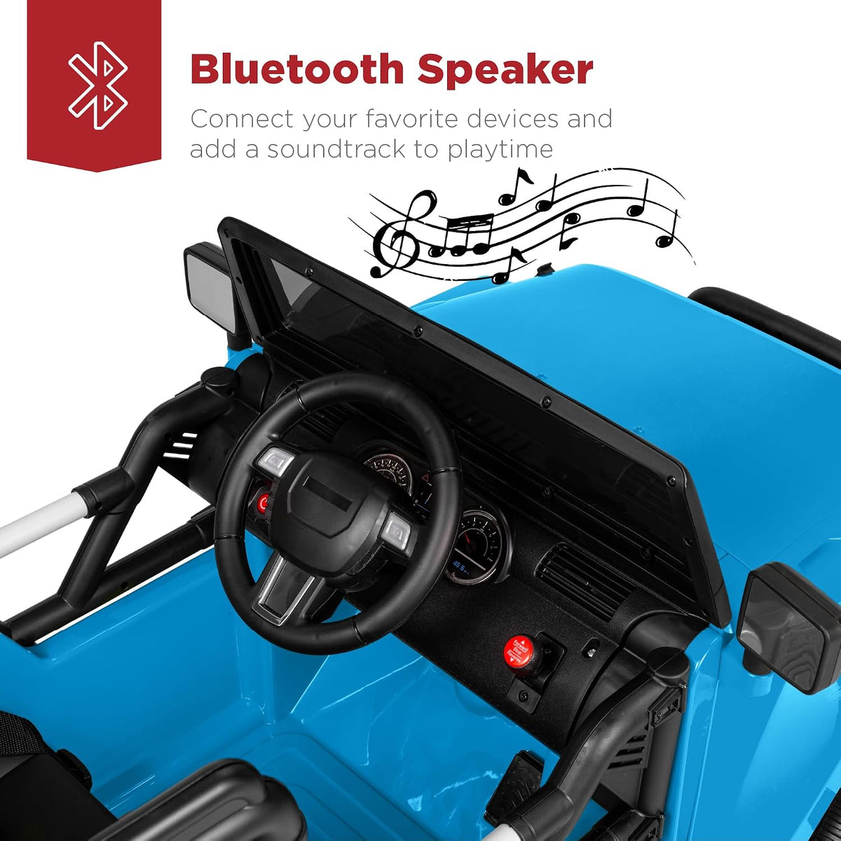 Best Choice Products Jumbo 12V Kids Electric Vehicle Toy Ride On Car with Parent Remote Control for Toddlers, Seat Harness, 65 lb Weight Capacity, Spring Suspension, 3.7 MPH Max Speed - Light Blue