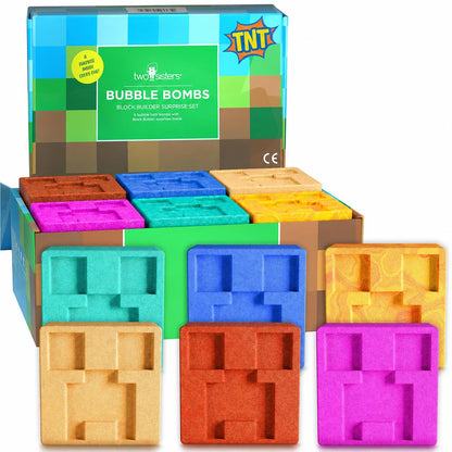 TNT Creeper Bath Bombs for Kids with Surprise Toys Inside, 6 Pack