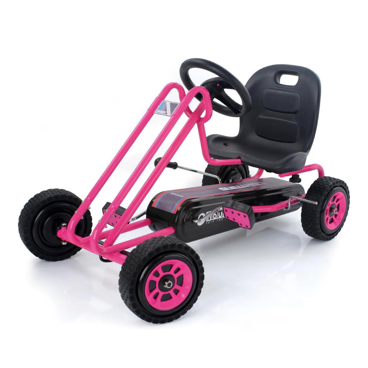 hauck Kids Pedal Go Kart, 4 Wheel Bike Cart, Ride for Ages 4-8, Pink
