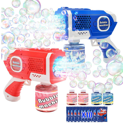 EagleStone 2 PCS Bubble Guns for Toddlers 2 Bubble Solution, 20 Concentrate