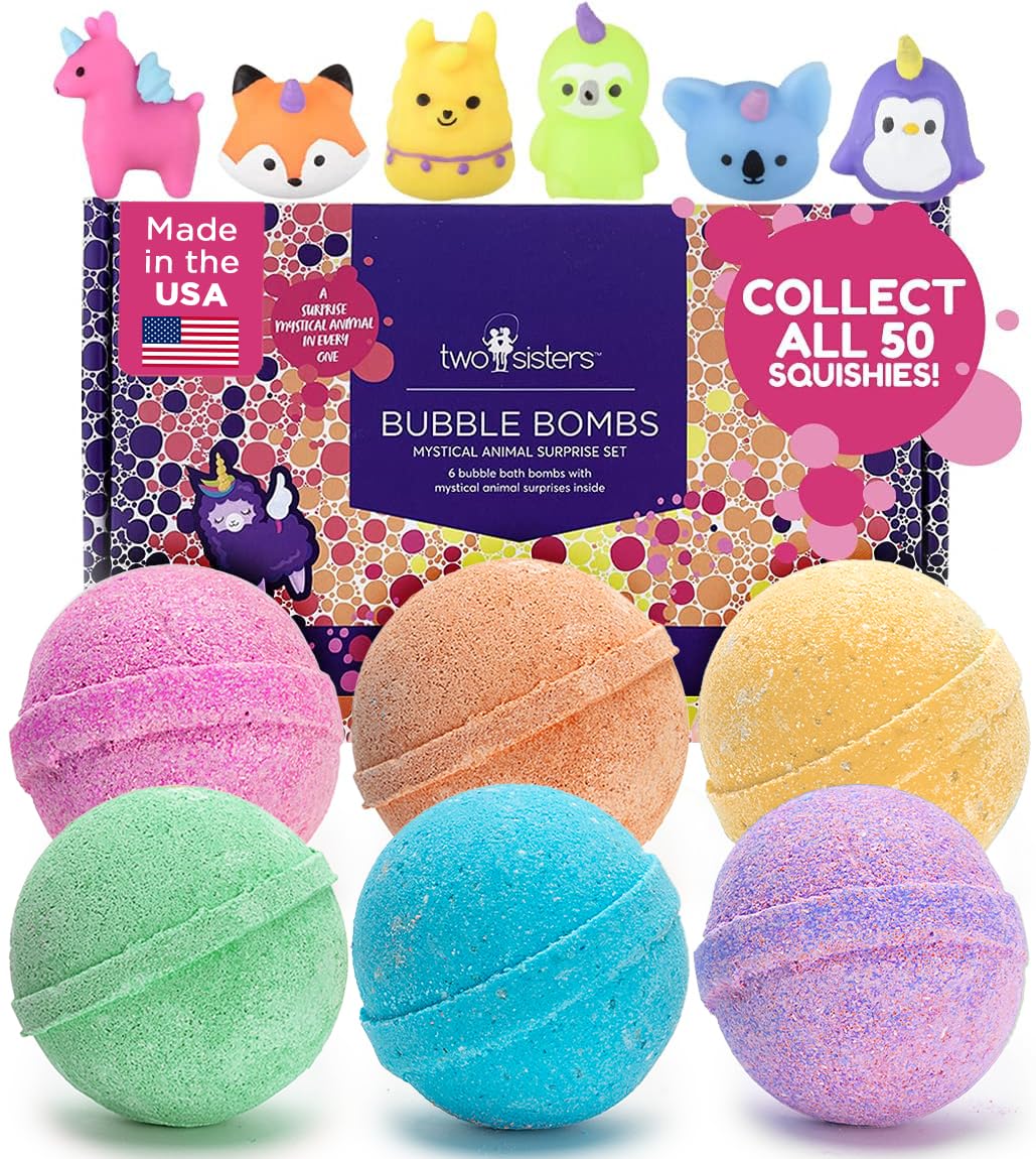 TNT Creeper Bath Bombs for Kids with Surprise Toys Inside, 6 Pack