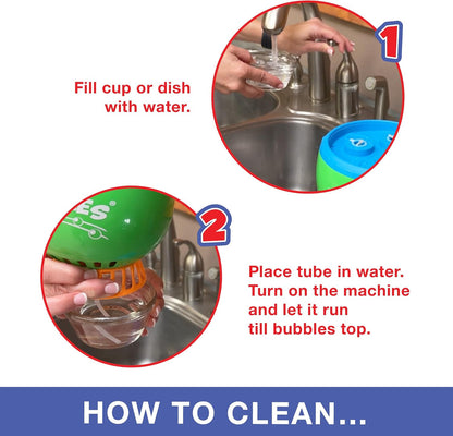 FUBBLES NO Spill Funfiniti Bubble Machine | Blows One Hour of Non Stop Bubbles | Amazon Exclusive Toy Set Includes 36oz of Non Toxic Refill Solution (Bubble Solution Bottle Colors Will Vary)