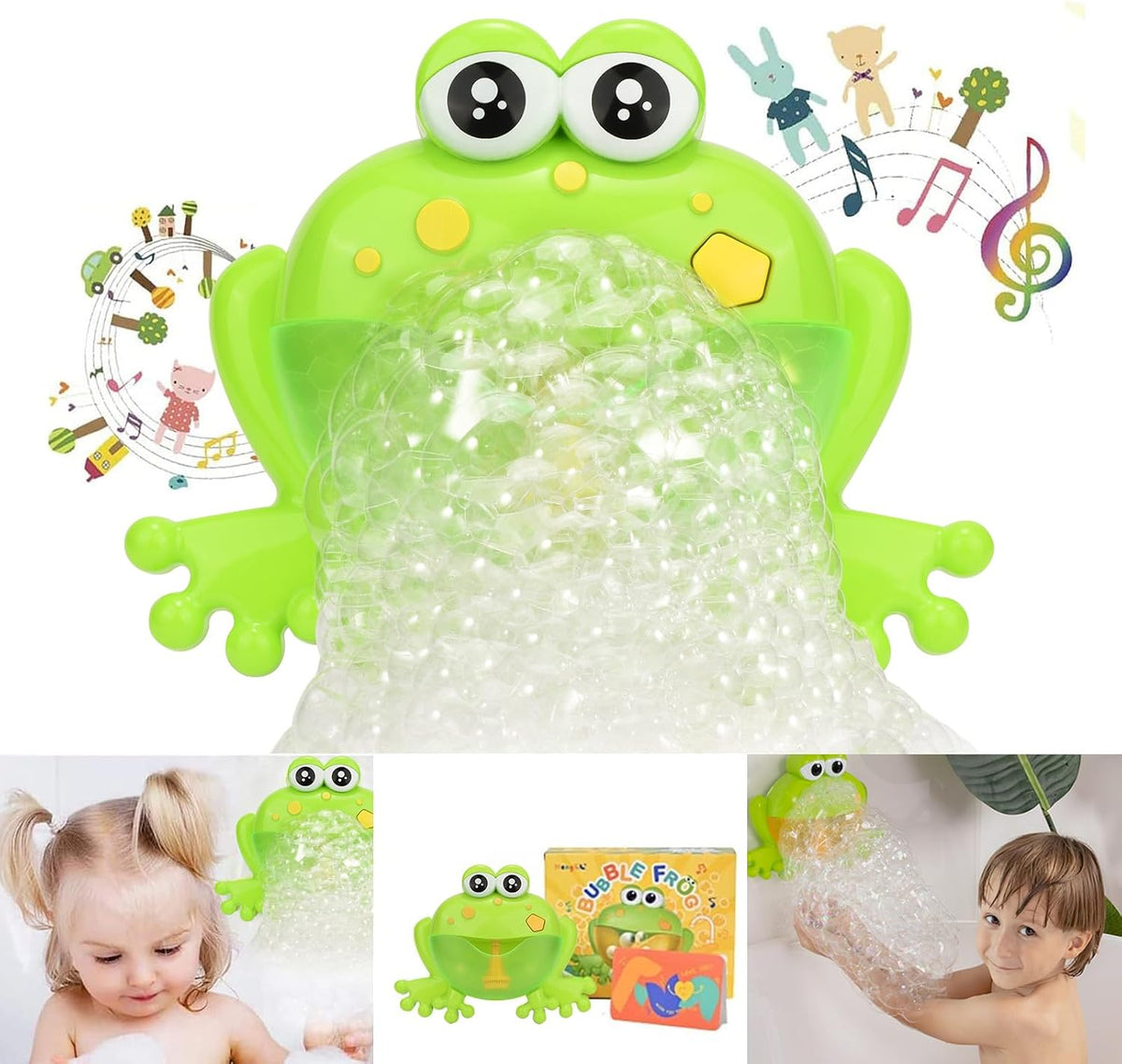 Frog Musical Bath Bubble Machine for Toddlers