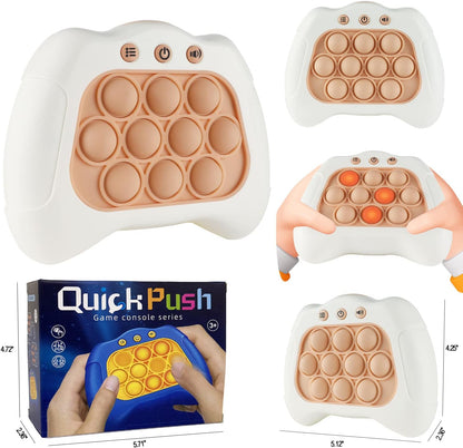 Intoypad Handheld Speed Push Pop Game Fun Sensory Fidget Toy for Kids White