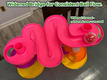 WEofferwhatYOUwant Super Ball Drop Tower - Safe Large Balls Long Ramps 10M+