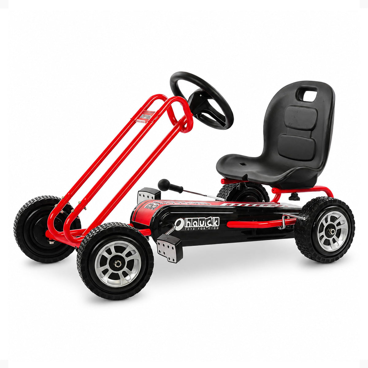 hauck Kids Pedal Go Kart, 4 Wheel Bike Cart, Ride for Ages 4-8, Pink