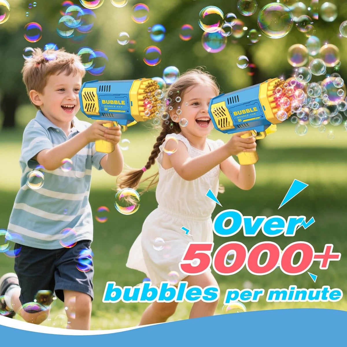 JONEG Toys for 3-8 Year Old Boys Girls Kids- Bubble Machine for Kids, Gifts