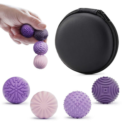 Silicone Magnetic Balls Fidget Toys for Adults & Teens,4PCS Stress Relief Sensory Toys for Autism ADHD Anxiety,Fun Textures Gadgets,Office Desk Toy,Stocking Stuffers for Women Men Teen Gift