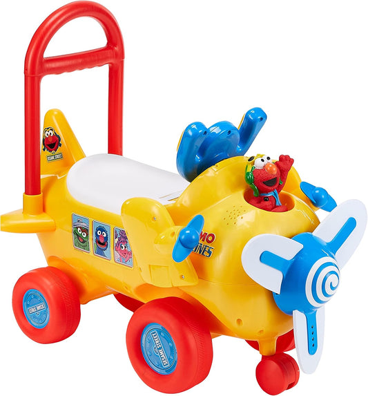 Kiddieland Sesame Street Elmo's Activity Plane Ride-On, Lights & Sounds