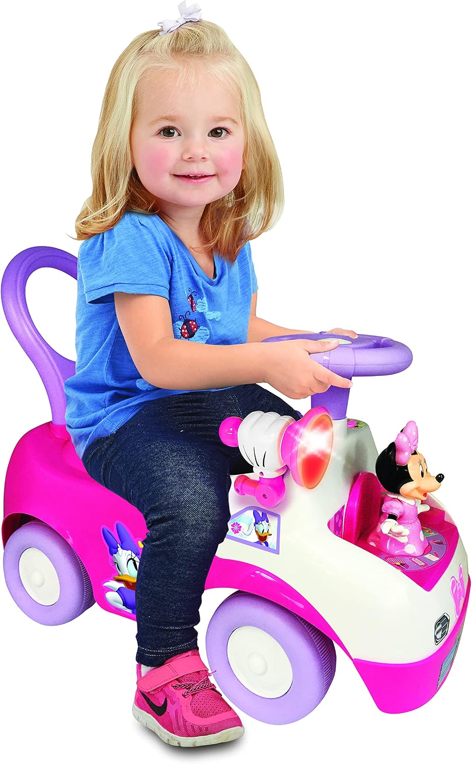 Kiddieland Minnie Dancing Ride-On Toy, Interactive Push Car for Ages 2+