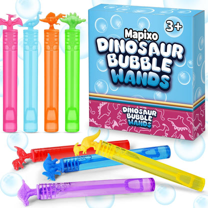32 Pack Bubble for Kids Party Favors, 8 Style Dinosaur Mini Bubble Wands