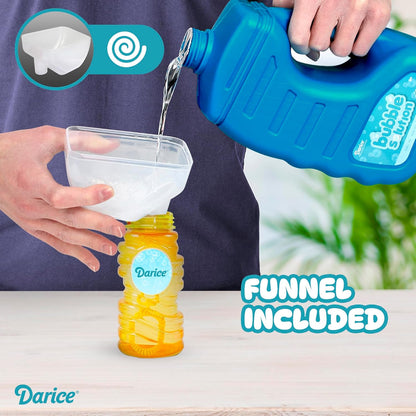 Darice 2 Pack 128oz Bubble Solution Refill for Bubble Machines & Blowers - Easter, Weddings, Birthdays, Outdoor - 4 Big Bubble Wands Included - Non-Toxic Safe for Toddlers & Kids, Colors May Vary