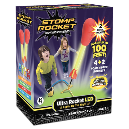 Stomp Rocket Ultra, High-Flying Rocket Launcher for Kids, 6 Rockets
