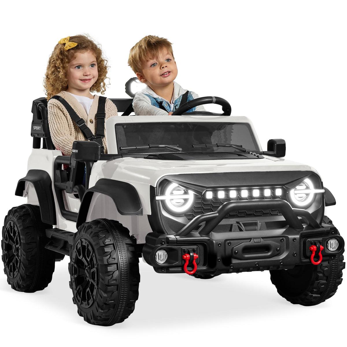 Best Choice Products 12V Kids Electric Vehicle Toy Ride On Car with Parent Remote Control for Toddlers, Seat Harness, 61 lbs Weight Capacity, Locking Doors, Spring Suspension, Bluetooth - Black