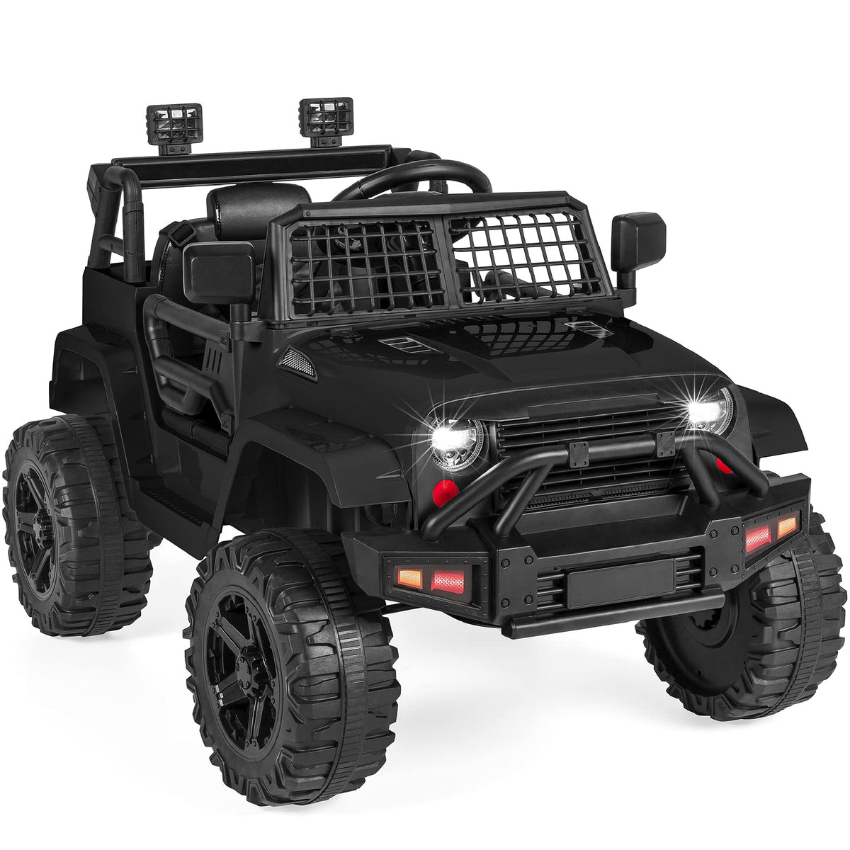 Best Choice Products 12V Kids Electric Vehicle Toy Ride On Car with Parent Remote Control for Toddlers, Seat Harness, 61 lbs Weight Capacity, Locking Doors, Spring Suspension, Bluetooth - Red