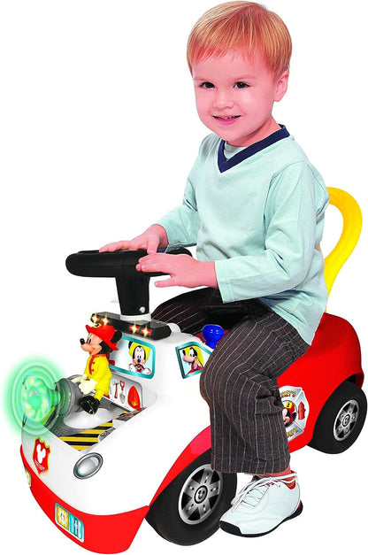 Kiddieland Disney Mickey Mouse Activity Fire Truck Ride-On, Push Car