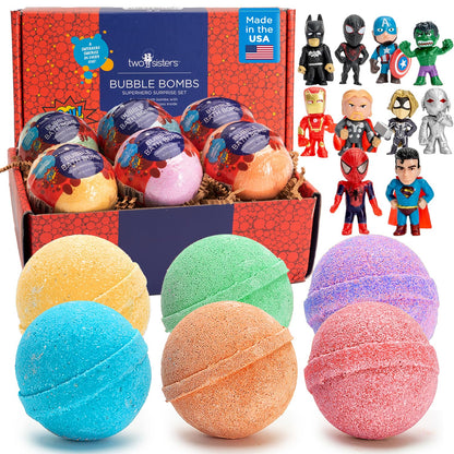 TNT Creeper Bath Bombs for Kids with Surprise Toys Inside, 6 Pack