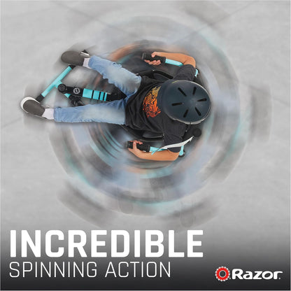 Crazy Cart Shuffle Go Kart | Manual Drift Cart (Black/Teal)
