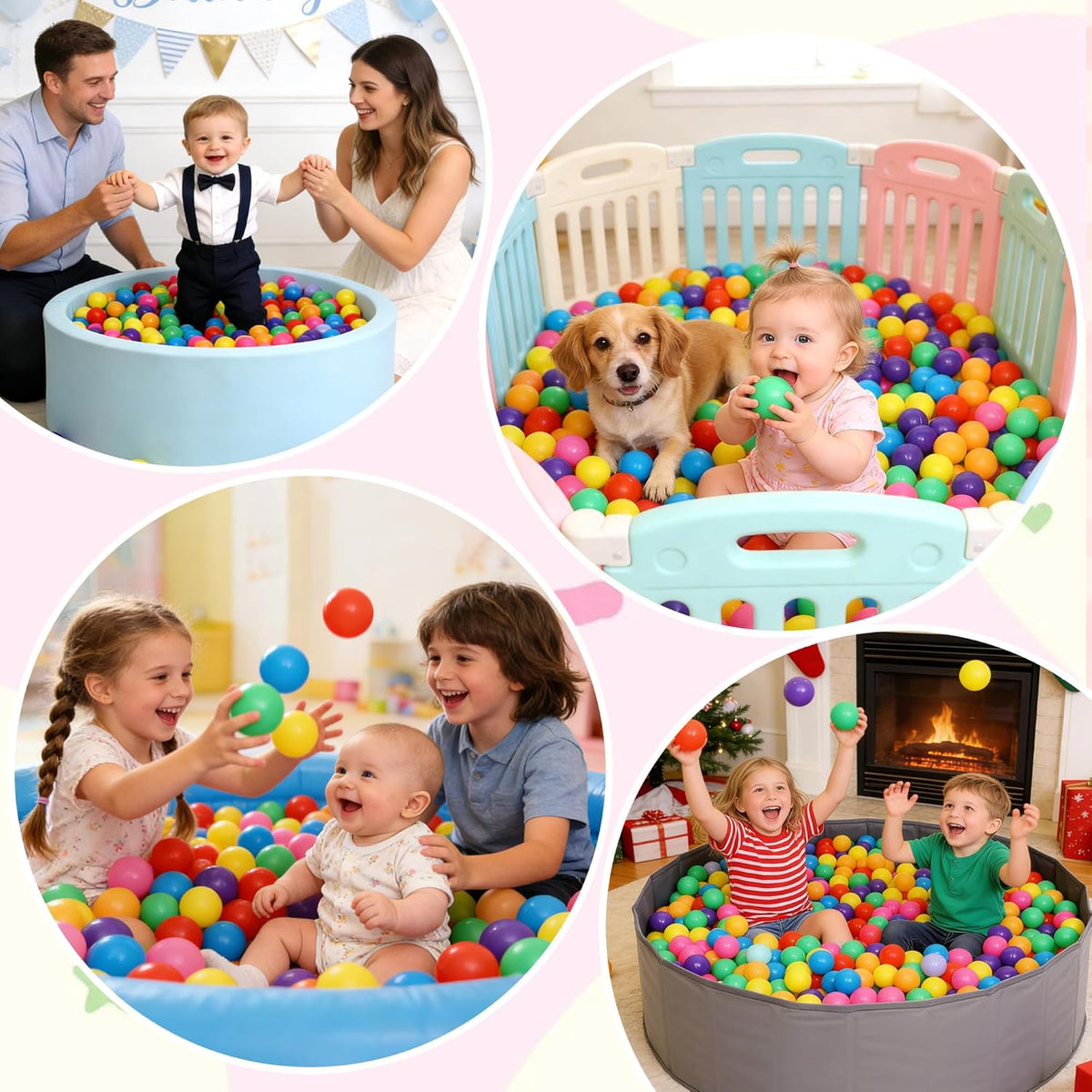Vanland Ball Pit Balls, Plastic Playpen Balls for Babies Toddlers and Kids