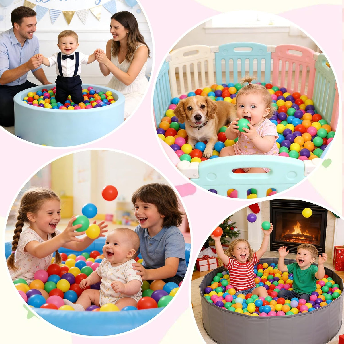 Vanland Ball Pit Balls, Plastic Playpen Balls for Babies Toddlers and Kids
