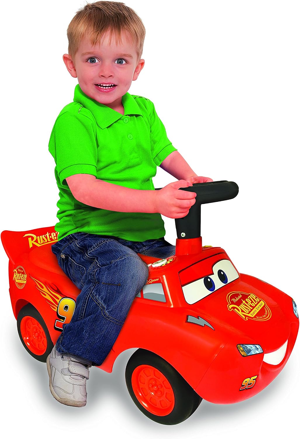 Kiddieland Lightning McQueen Ride-On Car, Foot-to-Floor Racer for Toddlers