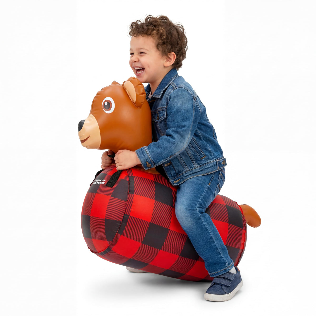 Waddle Hip Hopper Inflatable Hopping Animal Bouncer Brown Bull, Ages 2 and Up, Supports Up to 85 Pounds