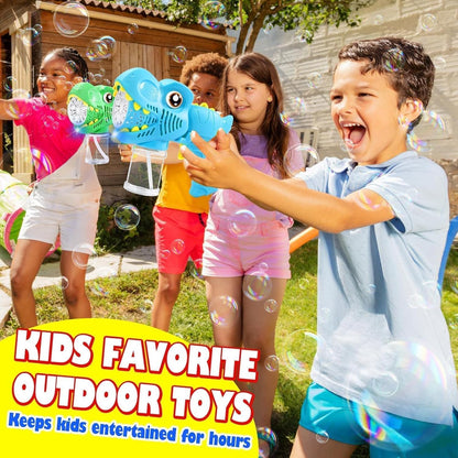 Yunaking Kids Bubble Gun 2 Pack, Dino Bubble Machine for Boy Girl Toys Gift