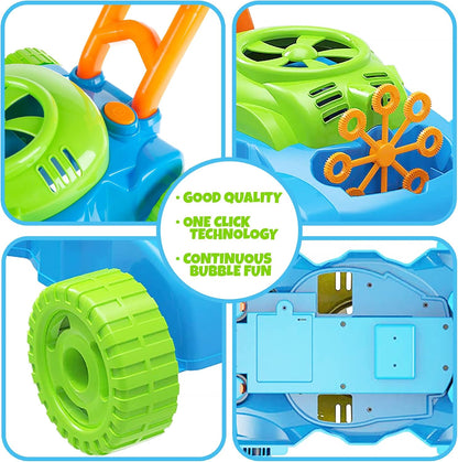 ArtCreativity Bubble Lawn Mower for Toddlers 1-3, Kids Bubble Machine for 1 Year Old Boy Gifts, Bubbles Blowing Push Toys for Kids, Summer Outdoor Gardening Toys for Birthday Gifts Boys & Girls