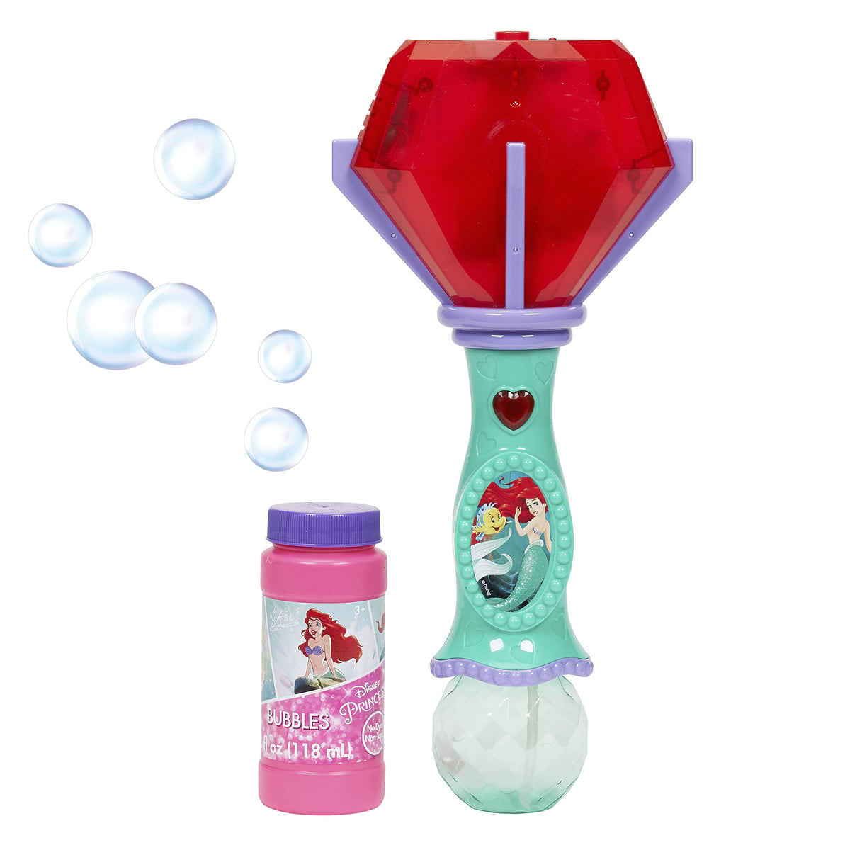 Little Kids Disney Minnie Mouse Light and Sound Musical Bubble Wand, Includes Bubble Solution, Multi (2051)