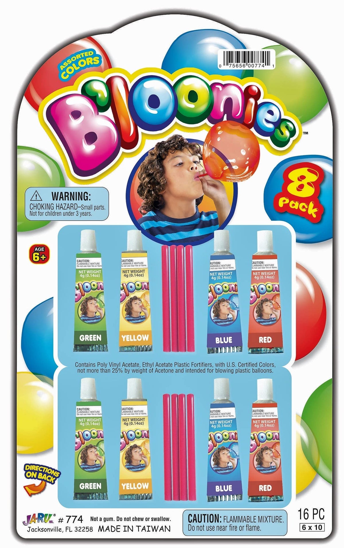 JA-RU Bloonies Elastic Bubble Balloon Variety (1 Pack) 774-1A
