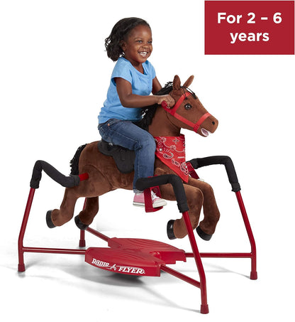Radio Flyer Chestnut Interactive Riding Horse, for Ages 2-6, Ride On Toys