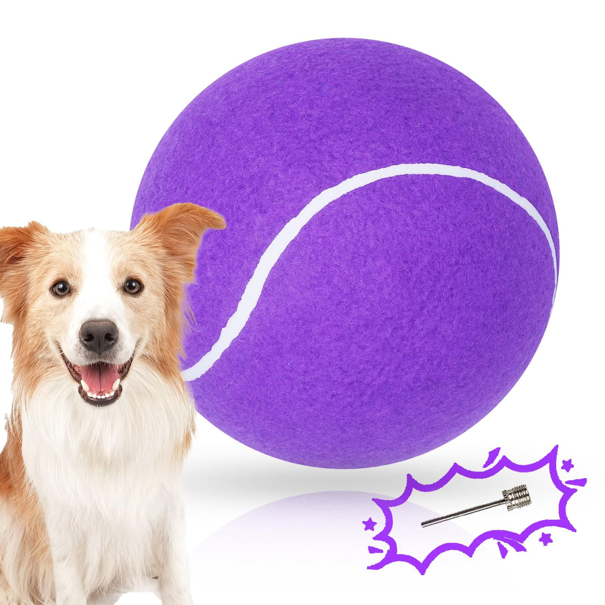Banfeng Dog Tennis Ball, 9.5" Giant Sport Gift Toy Herding Ball for Dogs