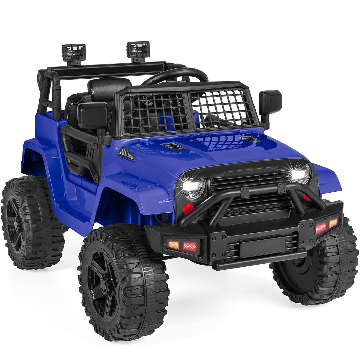 Best Choice Products 12V Kids Electric Vehicle Toy Ride On Car with Parent Remote Control for Toddlers, Seat Harness, 61 lbs Weight Capacity, Locking Doors, Spring Suspension, Bluetooth - Red