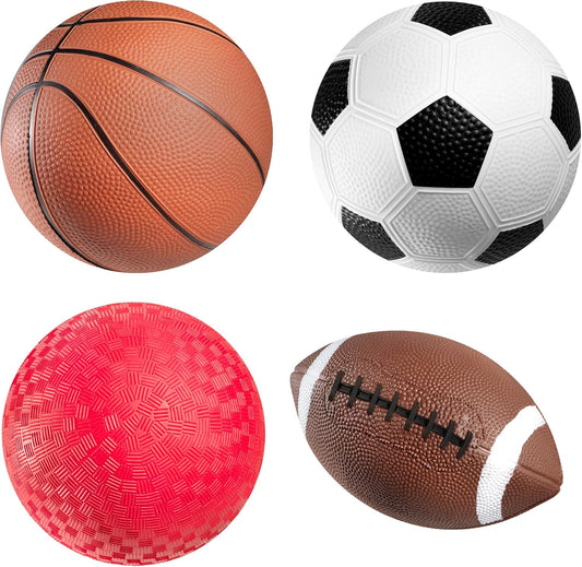 PlayBolt Sports Balls for Kids & Toddlers Toys - (Pack of 4) 5-inch