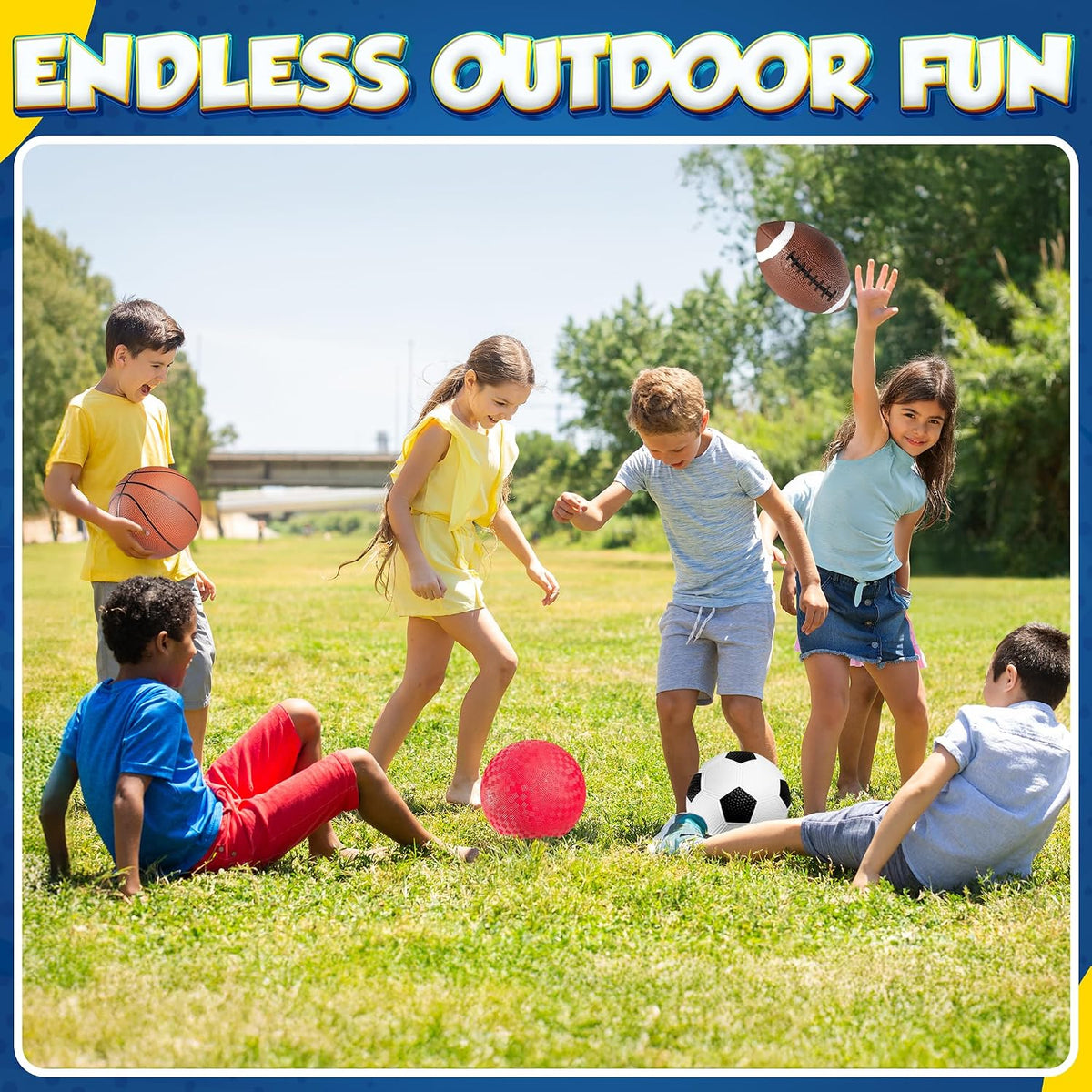 PlayBolt Sports Balls for Kids & Toddlers Toys - (Pack of 4) 5-inch
