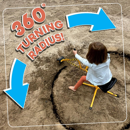 stargo - Steel Kids Excavator Ride on Toy Sand Digger for Kids rotates 360