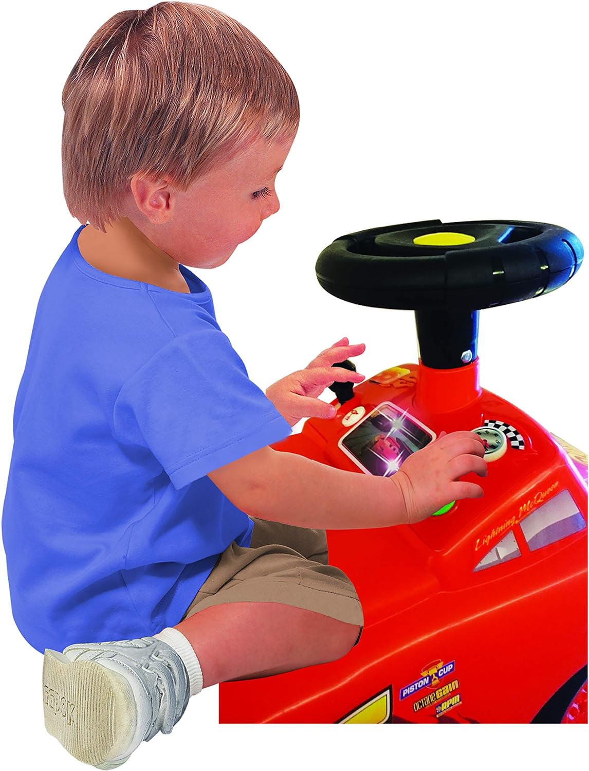 Kiddieland Lightning McQueen Ride-On Car, Foot-to-Floor Racer for Toddlers