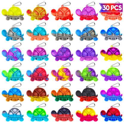 Pop Fidget Toys Bulk Its Party Favors for Kids 30 Pack Mini Pop Keychain It