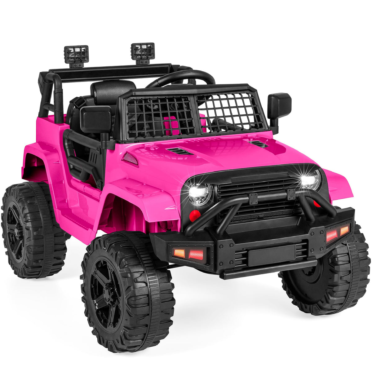 Best Choice Products 12V Kids Electric Vehicle Toy Ride On Car with Parent Remote Control for Toddlers, Seat Harness, 61 lbs Weight Capacity, Locking Doors, Spring Suspension, Bluetooth - Black