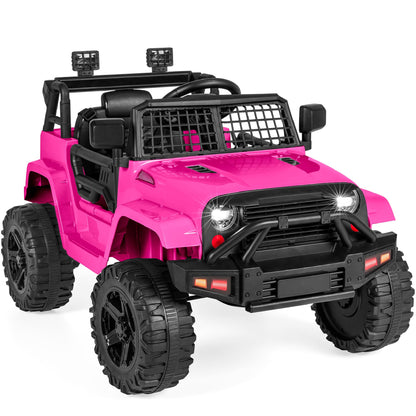 Best Choice Products 12V Kids Electric Vehicle Toy Ride On Car with Parent Remote Control for Toddlers, Seat Harness, 61 lbs Weight Capacity, Locking Doors, Spring Suspension, Bluetooth - Black