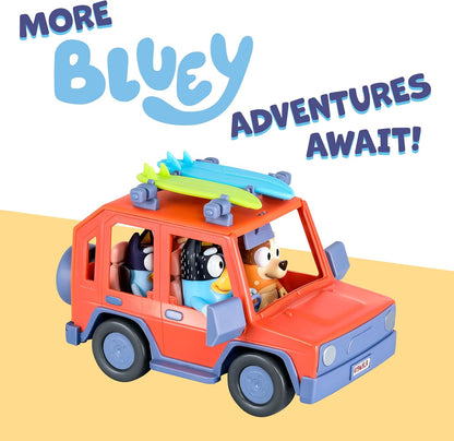 Bluey Heeler 4WD Family Toddler Toy Car, Pretend Play Toys, 4 Figures