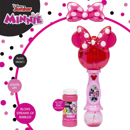 Little Kids Disney Mickey Mouse Light and Sound Musical Bubble Wand, Includes Bubble Solution, Multi (20511)