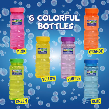 Sunny Days Maxx Bubbles 6 Pack - 4 oz Bottles, 6-Hole Wands - Ages 3+
