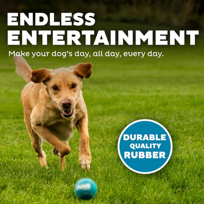 Outward Hound Squeaker Ballz Tennis Ball Dog Toy, Medium, 2.5", 4‑Pack