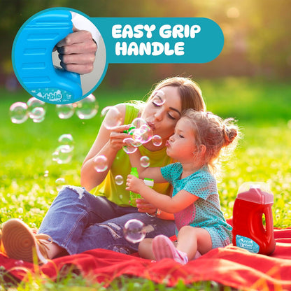 Darice 2 Pack 128oz Bubble Solution Refill for Bubble Machines & Blowers - Easter, Weddings, Birthdays, Outdoor - 4 Big Bubble Wands Included - Non-Toxic Safe for Toddlers & Kids, Colors May Vary