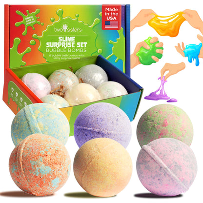 TNT Creeper Bath Bombs for Kids with Surprise Toys Inside, 6 Pack